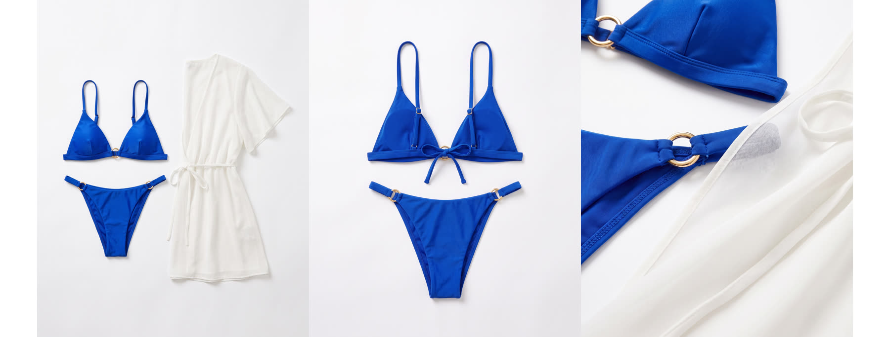 Beachwear: the packshot on a white background